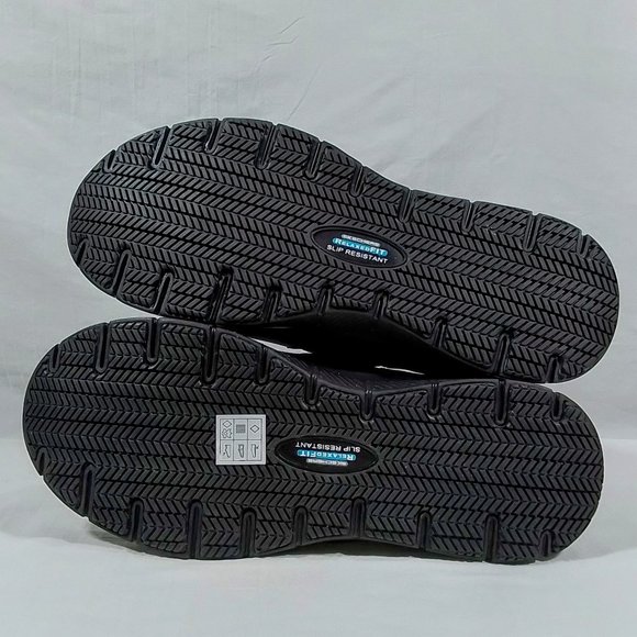 Skechers Men\'s Work Footwear Slip Resistant Slip On Shoes-Black-Various … main image 4